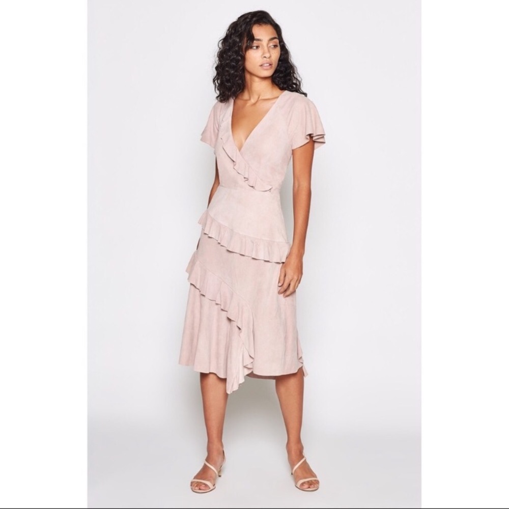 Joie Orita Suede Ruffle dress